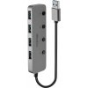 LINDY 4 Port USB 3.0 Hub mit Ein-/Ausschaltern 4 porty USB 3.0-hub možné spínať jednotlivo sivá; 43309