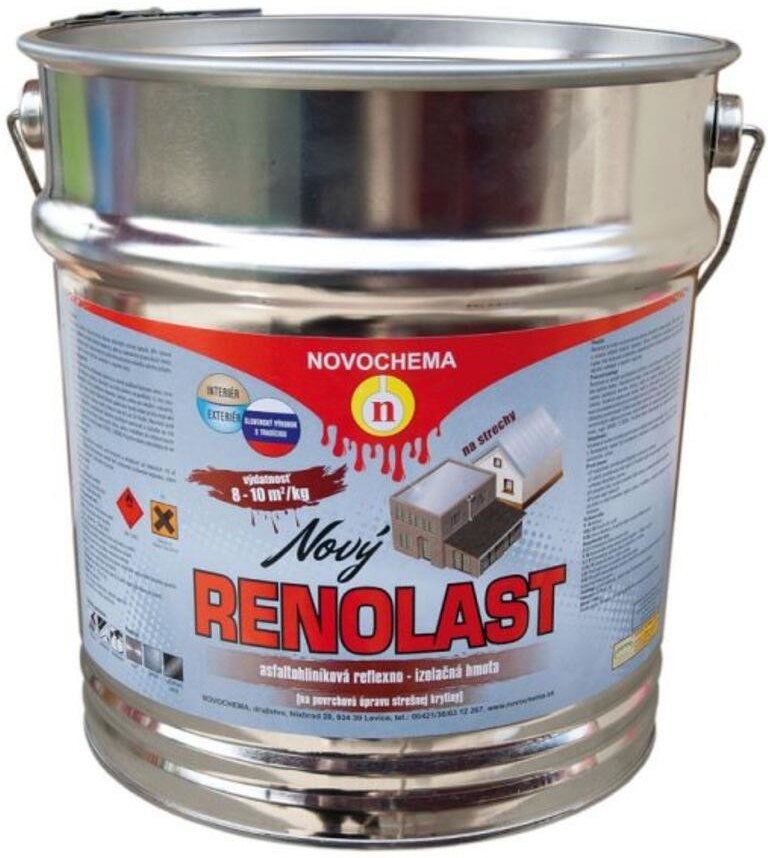 Novochema Renolast 16kg - reflexno-izolačný náter na strechy