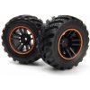 BlackZon Spryte MT/ST 4WD: Kolesá kompletné (oranžové) 1:20