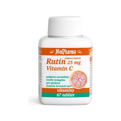 MedPharma Rutín 25 mg + vitamín C, 67 tbl.