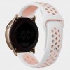 eses Silikónový perforovaný remienok pre smart hodinky 20 mm Farba: biela s ružovou