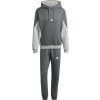 Pánska tepláková súprava adidas, SPORTSWEAR FLEECE COLORBLOCK TRACK SUIT tmavo sivá,sivá,biela, XXL