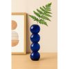 Sklenená dekoračná bublinková váza – modrá: 22,5 × 5 cm