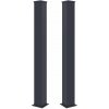 Stĺpik G21 pre bránku a bránu 15x166 cm s patkou, antracitový, 2 kusy