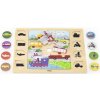 Viga Drevené puzzle Doprava, 9 dielikov