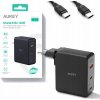 Aukey Nabíjačka GaN, 2x USB-C, USB-A, QC, PD 140W
