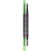 NYX Professional Makeup Blade & Shade Dual Edge Brow Pencil dlouhotrvající tužka na obočí s kartáčkem 0.06 g odstín 12 Black