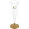Santex Poháre plastové 60. narodeniny zlaté 14 cl