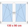 Soft Dvojkrídlové plastové okno 130x90 cm, OS+OS, so stĺpikom