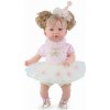Marina & Pau – realistické miminko holčička 45 cm s party čepičkou (Alina Party 45 cm – španělské miminko)