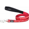 Red Dingo nylonové vodítko pre psa Swiss Cross