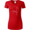 Rakety na stolný tenis jedným ťahom - Dámske tričko z organickej bavlny Origin (GOTS) - XL ( Červená )