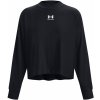 Dámske funkčné tričko s dlhým rukávom Under Armour RIVAL TERRY OVERSIZED CRW W čierne 1376995-001 - M