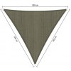 Shadow Comfort Slnečný Trojuholník shadow 3,0 x 3,0 x 3,0 m Farba: Desert strom