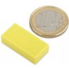 Kvádrový neodymový magnet KV-25-13-06-P žlutý