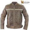 XELEMENT BURN RUBBER - pánská hnědá kožená bunda - 4XL - doprava zdarma