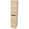 Mereo, Mereo Mailo, kúpeľňová skrinka vysoká 170 cm, čierne madlo, Multidecor, Dub Bardolino, MER-CN594LPBDBAR