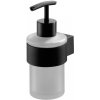FUTURA BLACK – Dávkovač mydla skleněný s držiakom – černá – BISK 02953