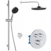 kielle Sprchový set s termostatickou batériou pod omietku, na 2 spotrebiče, s príslušenstvom a telesom, chróm 20602SPT10