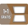 V-TAC LED vstavaný panel s napájacím zdrojom 12W, 1200lm, Backlit, štvorec, SAMSUNG CHIP, 1+1 zadarmo! Farba svetla: Studená biela