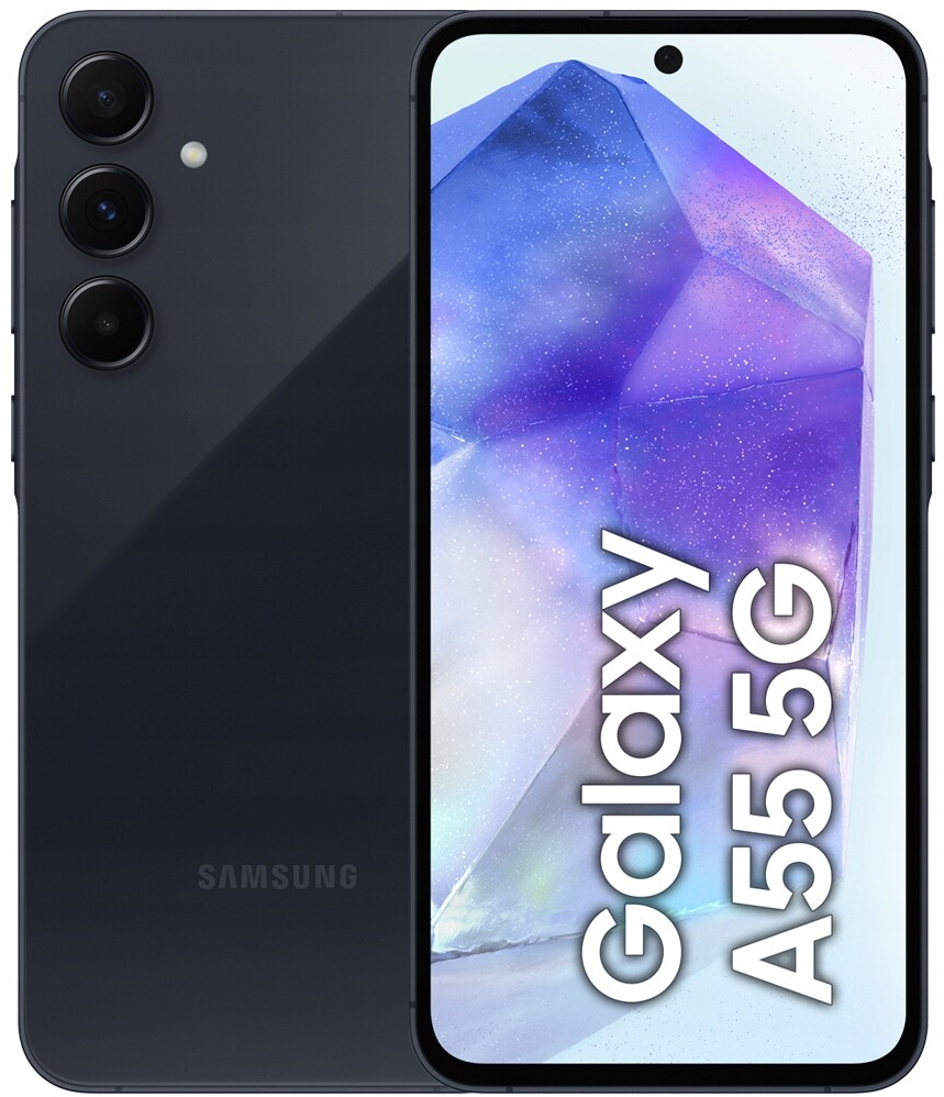 Elegantný Samsung Galaxy A55 (A556B) v ruke – užívateľ si vychutnáva jeho jasný displej a moderný dizajn.