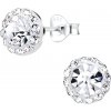 Flor de Cristal Puzetové náušnice číry zirkón (925/1000, 2,8 g)