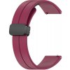 Techsuit – remienok na hodinky 18 mm (W011) pre Huawei Watch GT 4 (41 mm) / W1 / Honor Watch S1 / Garmin Venu 2S / Vivoactive 4S – bordový