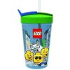Lego Iconic Boy fľaša so slamkou modrá zelená 500ml