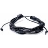 Nefertitis Náramok pánsky casual style z čiernej kože a voskované šnúrky NF23632 - obvod cca 16 až 25 cm