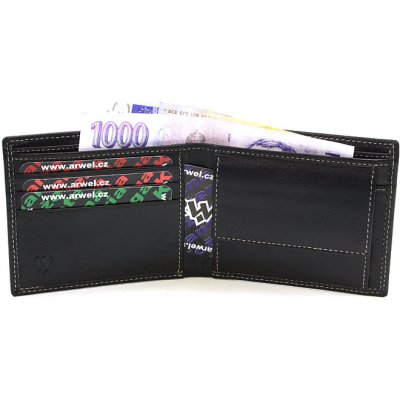 pánska kožená peňaženka Arwel 9160­ čierna