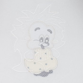 New Baby Detská kombinéza ježko biela