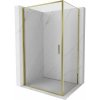 Mexen Exo, výklopný sprchový kút 90 x 95 cm, číre sklo, zlatá, 817-090-095-50-00