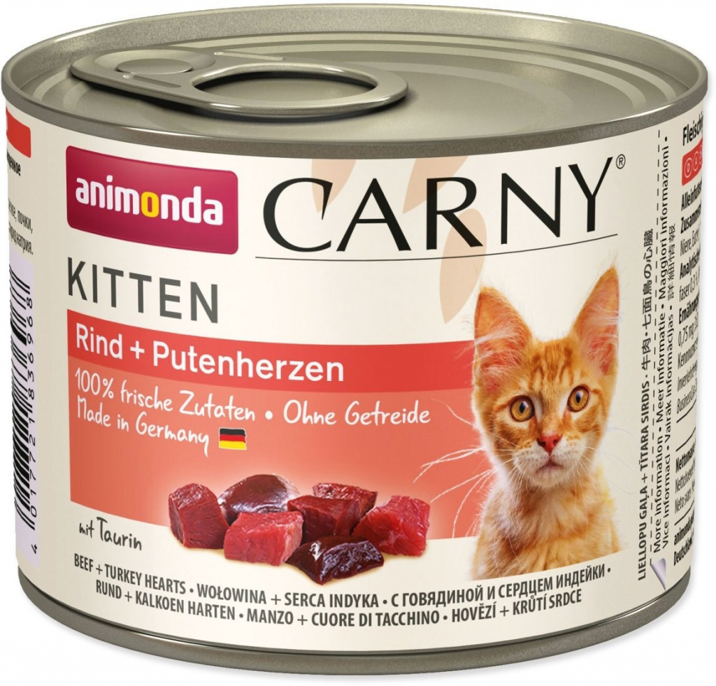 Animonda Carny Kitten hovädzie mäso srdcia 200 g