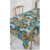Obrus PVC MIS524, metráž, 20 m x 140 cm, paprade zeleno-oranžové, IMPOL TRADE