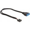 DeLock 83281 USB 2.0 pin záhlavie samica > USB 3.0 pin záhlavie samec, 30cm