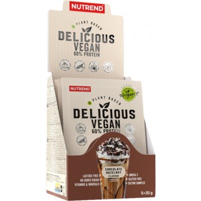 Nutrend Delicious Vegan Protein 5 x 30 g, latte macchiato