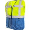 CANIS Výstražná vesta BOLTON HI-VIS, žlto-modrá, Varianta žlto-modrá, Veľkosť XL