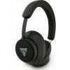 Guess Sluchátka Bluetooth ENC Saffiano Triangle Logo přes uši černá
