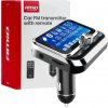 AMIO FM Vysielač s diaľkovým ovládaním 2×USB-A 1×USB-C 12V 24V