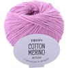 Pletacia vlna Drops COTTON MERINO UNI COLOUR 04 ružová