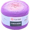Pletacia vlna YarnArt FLOWERS MERINO 531 fialová ružová