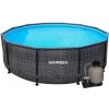 Bazén Florida 4,57 x 1,32 m, dekor - RATTAN, s pieskovou filtráciou 6m3 / hod