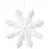 Závesná vianočná dekorácia priemer 15 cm Broste SNOWFLAKE-S biela