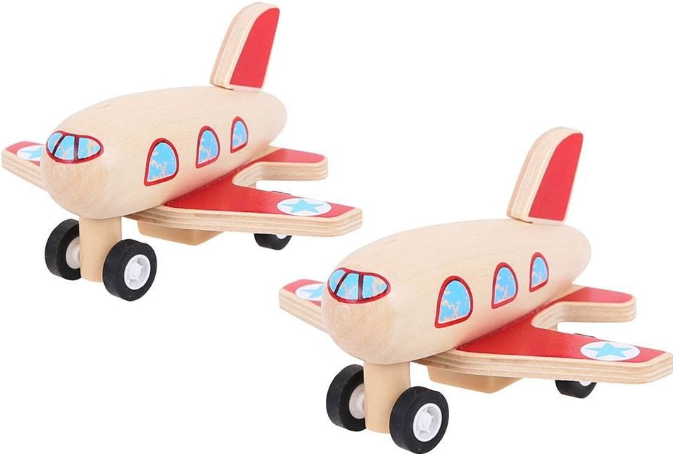 Bigjigs Toys drevené naťahovacie lietadlo 1ks