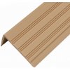 Hnedá plastová (PVC) protišmyková schodová hrana F533 - dĺžka 200 cm, šírka 8,2 cm, výška 4,5 cm