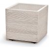Kvetináč Prosperplast MADERA SQUARE eco wood 38,5 cm biely eco