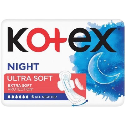 Kotex Ultra Soft Night vložky 6 ks