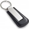 BACHMANN. Kovový prívesok na kľúče s PU obklopením - Čierna