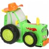 Diaľkovo ovládaný traktor Ikonka zelená skákajúca s batériou