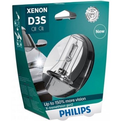 Philips xenónová výbojka D3S 35W X-tremeVision gen2 42403XV2S1 + 150% - 1ks/blister PHILIPS 42403XV2S1